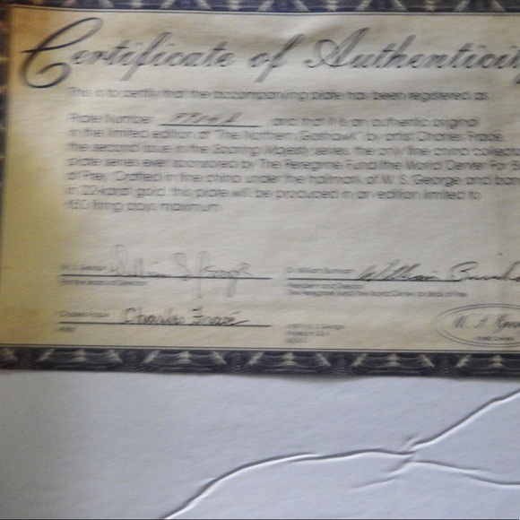 WS George collectable plate- Soaring Majesty collection - Picture 3 of 3